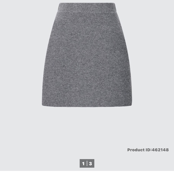 Uniqlo Premium Lambswool Mini Skirt 100% wool - Picture 1 of 2